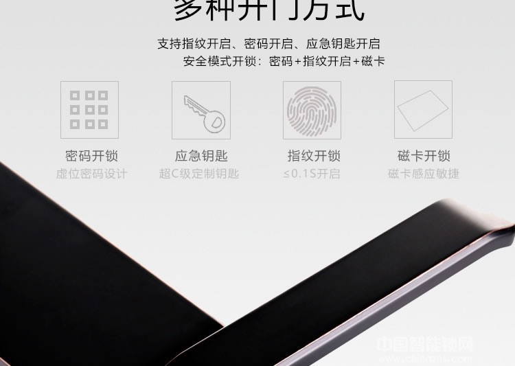 欧宝丽智能锁 滑盖AI智能锁密码指纹锁 远程控制智能锁